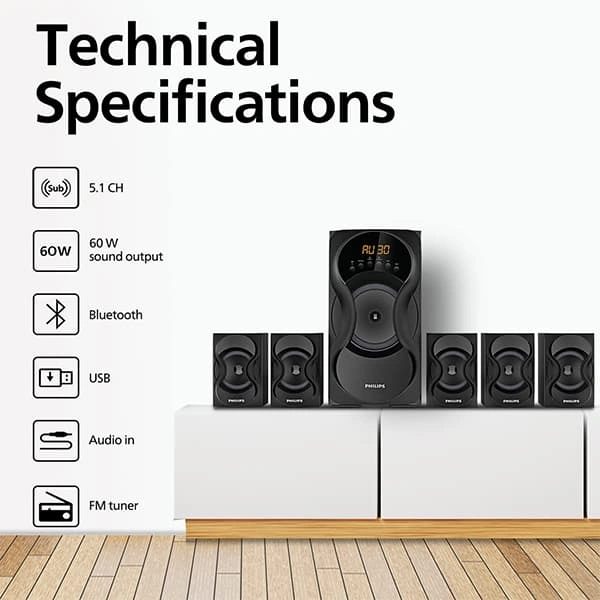 Philips SPA5162B/94 60W Bluetooth Home Theatre