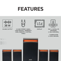 Philips SPA8140B/94 40W Multimedia Speaker System