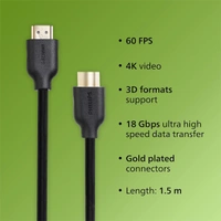 Philips SWV5510 4K UHD HDMI Cable - 1.5M