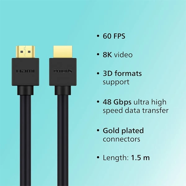 Philips SWV9433 8K UHD HDMI Cable - 3M