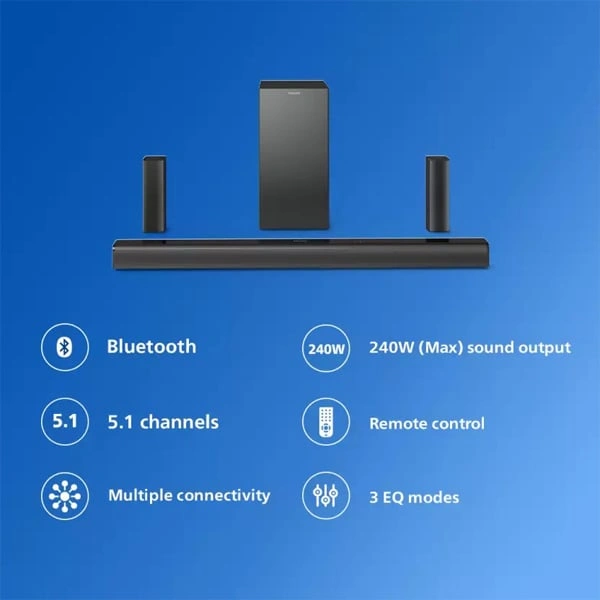 Philips TAB4518/94 240 W Bluetooth Soundbar