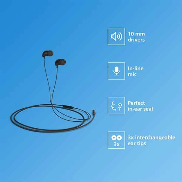 Philips TAE1126 Wired Earphones with built in Mic