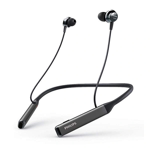 Philips TAPN505 Neckband Earphones with Active Noise Cancellation - Black, White