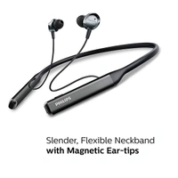 Philips TAPN505 Neckband Earphones with Active Noise Cancellation - Black, White