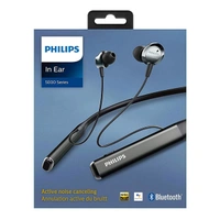 Philips TAPN505 Neckband Earphones with Active Noise Cancellation - Black, White