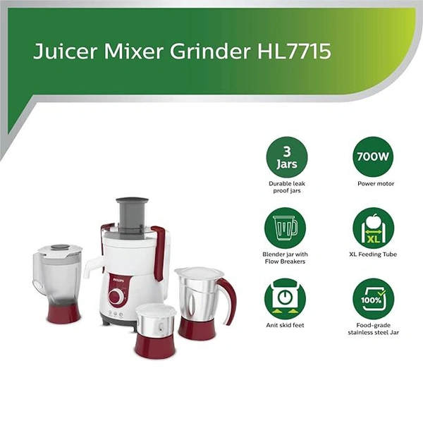 Philips Viva HL7715 700-Watt Juicer Mixer Grinder