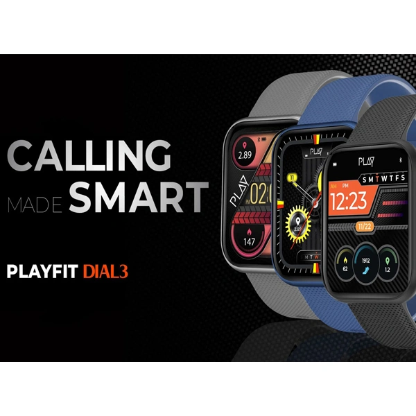 Play PLAY DIAL 3 Full Touch Smart Watch - Black - Black
