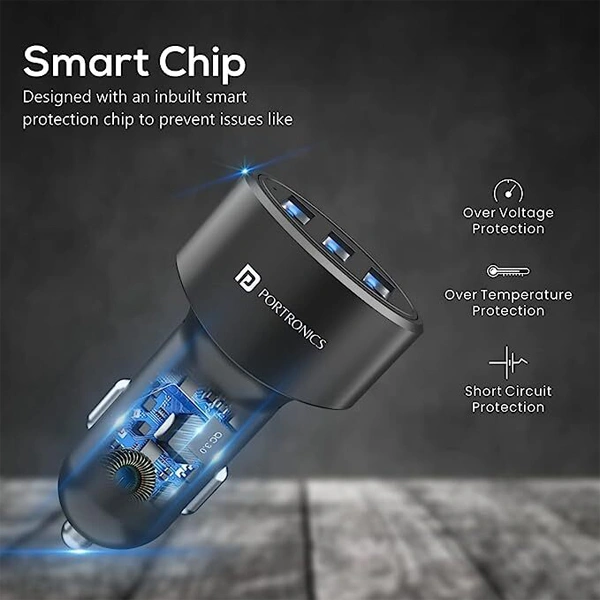 Portronics 17W Car Power 12 Car Charger