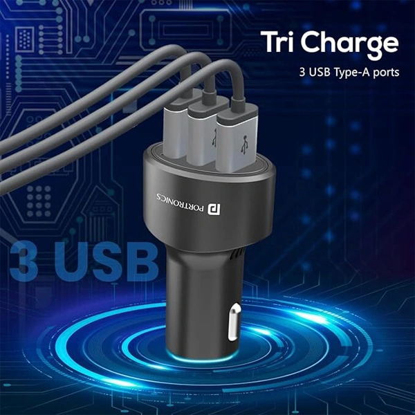 Portronics 17W Car Power 12 Car Charger