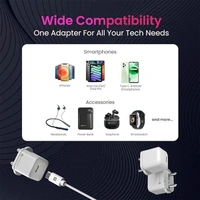 Portronics Adapto 20 Lite Smallest 20W GaN Wall Charger - Black, Silver