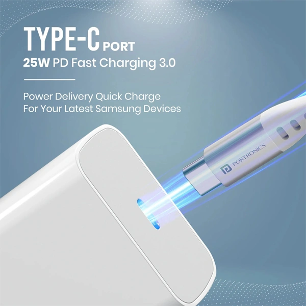 Portronics Adapto 25 Pro 25W Wall Charger