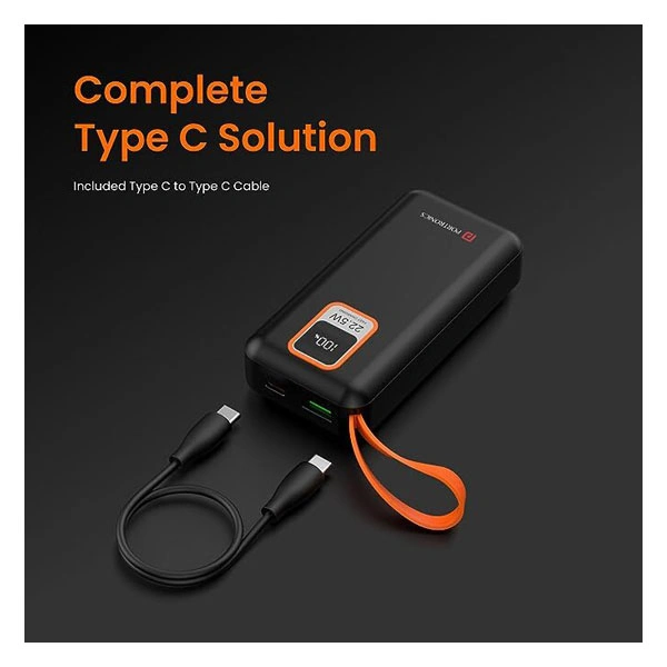Portronics Ampbox 10K 10000 mAh Power Bank with 22.5W Fast Charging - Black
