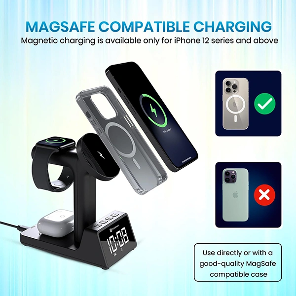 Portronics Bella 2 3 in 1 15W Magnetic Wireless Charging Station