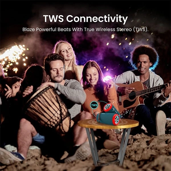 Portronics Breeze 3 TWS Connectivity 20W Portable Bluetooth 5.0 Speaker with Aux-in Port, 2000 mAh, in-Built FM Radio