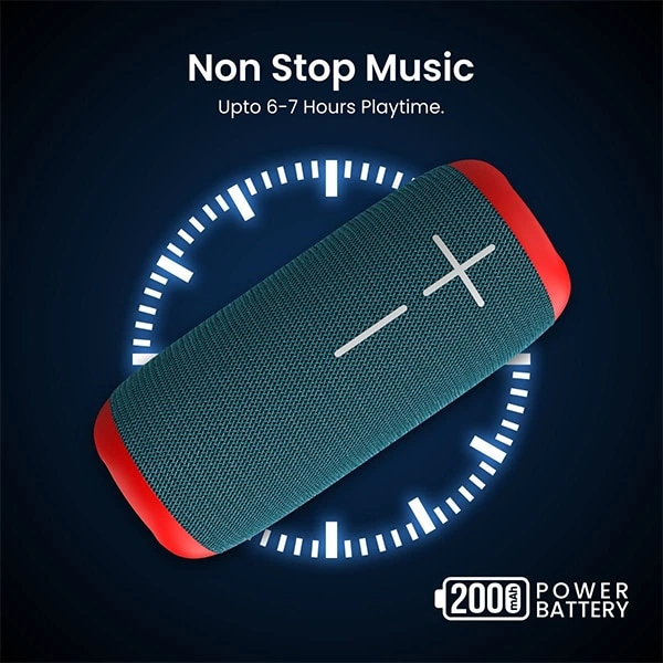 Portronics Breeze 3 TWS Connectivity 20W Portable Bluetooth 5.0 Speaker with Aux-in Port, 2000 mAh, in-Built FM Radio