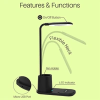 Portronics Brillo II Lamp with Wireless Charging
