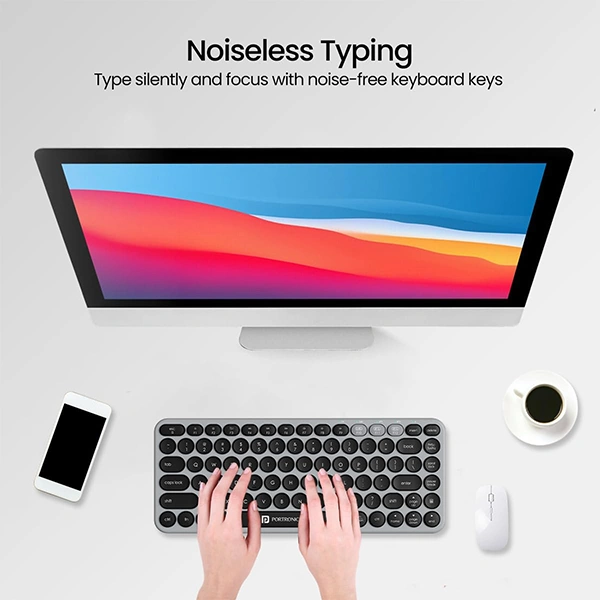 Portronics Bubble 2.0 Wireless Keyboard - Black - Black