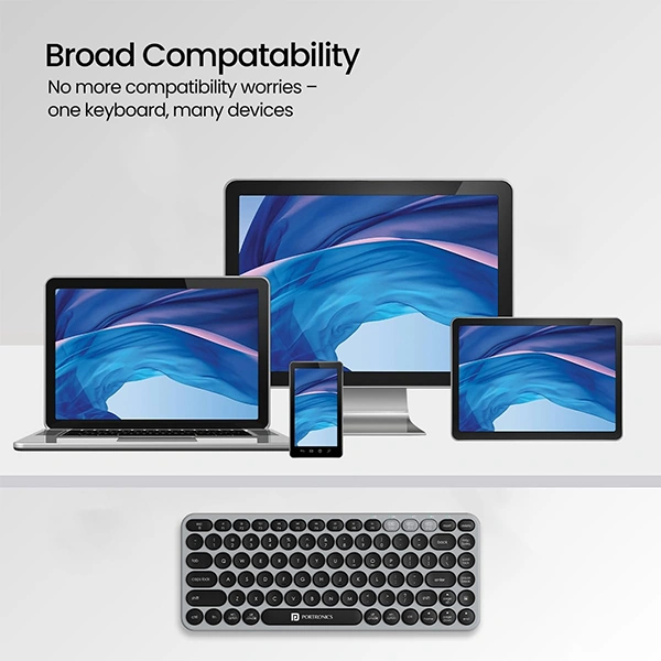 Portronics Bubble 2.0 Wireless Keyboard - Black - Black