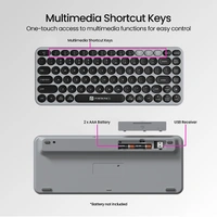 Portronics Bubble 2.0 Wireless Keyboard - Black - Black