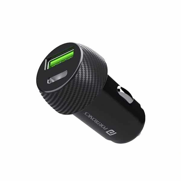 Portronics Car Power 7 20W Fast Usb Charging With Dual Output (Pd + Qc) Rapid Charge Compatible With Cellular Phones