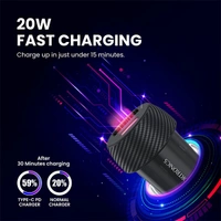 Portronics Car Power 7 20W Fast Usb Charging With Dual Output (Pd + Qc) Rapid Charge Compatible With Cellular Phones