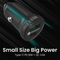 Portronics Car Power Mini Car Charger - Black, Blue