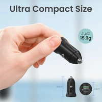 Portronics Car Power Mini Car Charger - Black, Blue