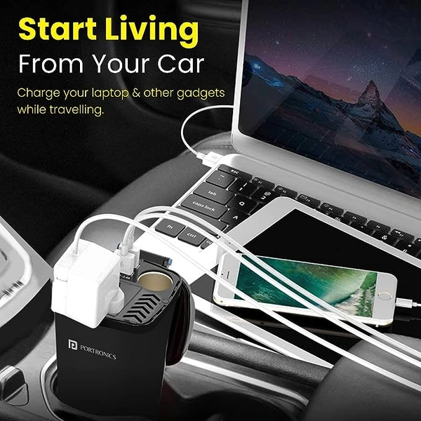 Portronics Car Power One Portable 150W Car Power Inverter