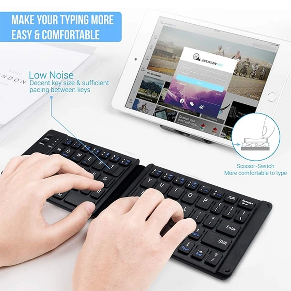 Portronics Chicklet POR-973 Foldable QWERTY Keyboard Mini Pocket Sized