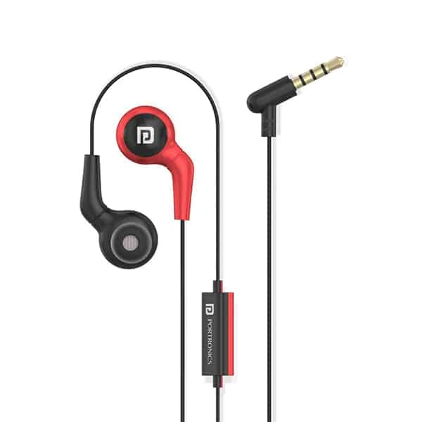 Portronics Conch 70 in-Ear Wired Earphone with Mic - White - White