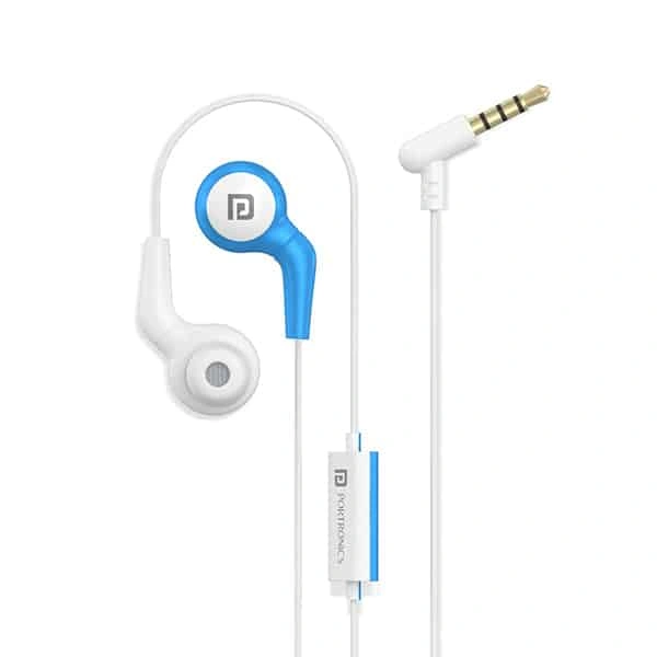 Portronics Conch 70 in-Ear Wired Earphone with Mic - White - White