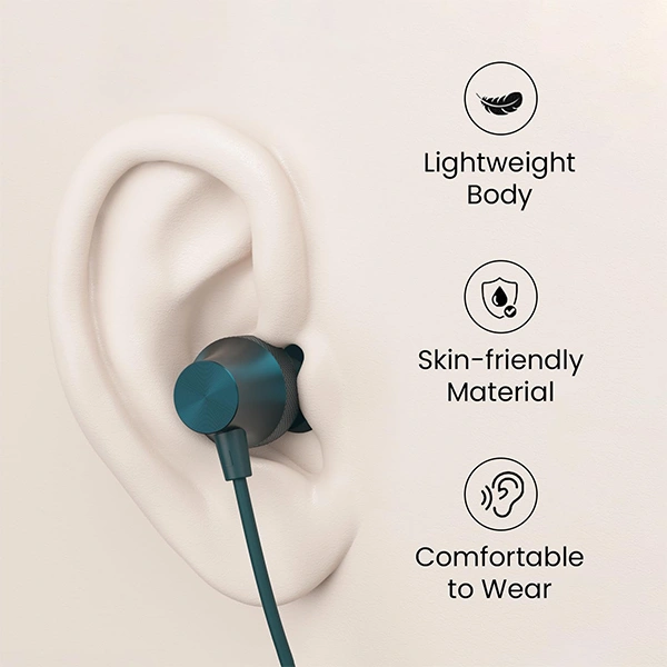 Portronics Conch Beat A in Ear Wired Earphones - Red - Red