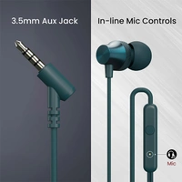 Portronics Conch Beat A in Ear Wired Earphones - Red - Red