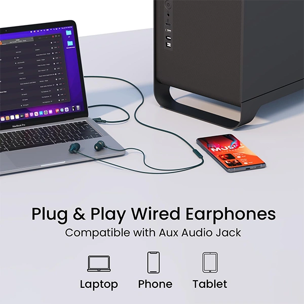 Portronics Conch Beat A in Ear Wired Earphones - Red - Red