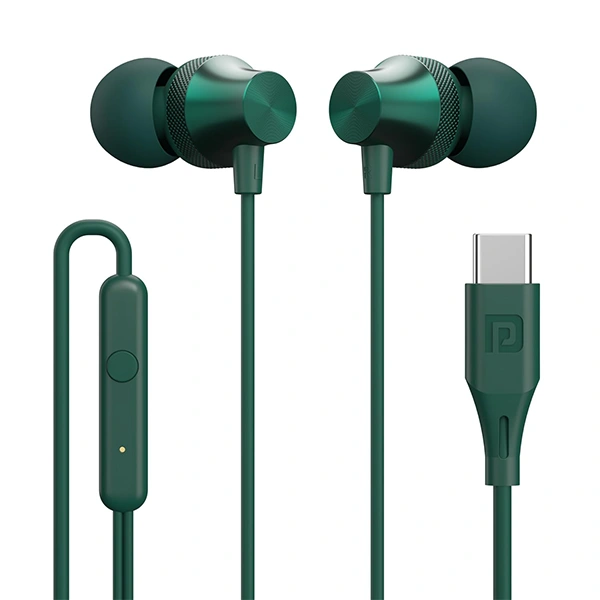 Portronics Conch Beat A in Ear Wired Earphones - Green - Green