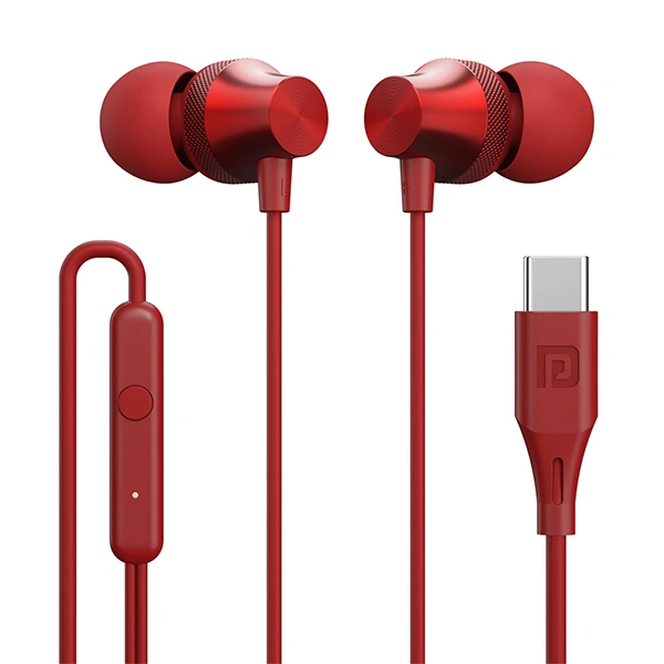 Portronics Conch Beat A in Ear Wired Earphones - Red - Red