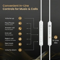 Portronics Conch Theta C in Ear Type C Wired Earphones - White - White