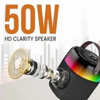 Portronics Dash 4 50W Wireless Bluetooth Party Speaker with Karaoke Mic - Grey