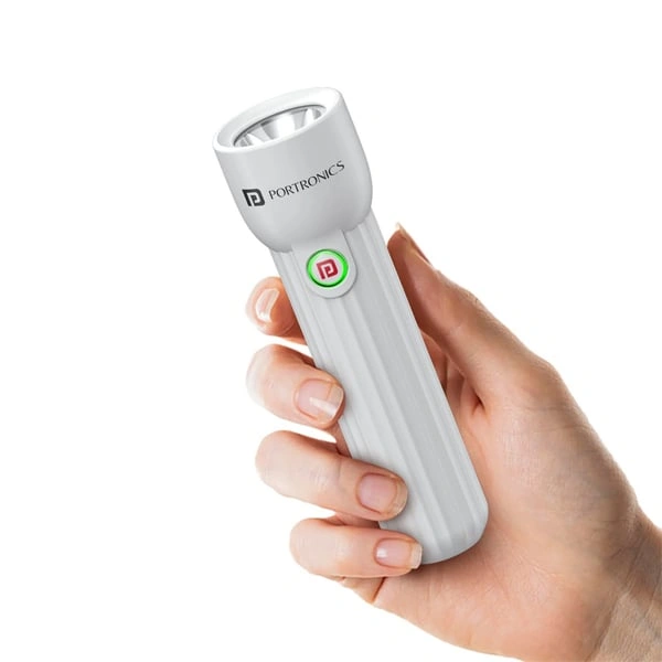Portronics Eco Glow Mini Torch Light with USB Rechargeable Battery