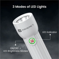 Portronics Eco Glow Mini Torch Light with USB Rechargeable Battery