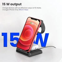 Portronics Freedom 33 3-in-1 Desktop Wireless Charger