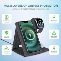 Portronics Freedom Fold 3 15W 3 in 1 Foldable MagSafe Compatible Wireless Charger