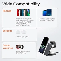 Portronics Freedom Trio 15w 3in1 Wireless Charger