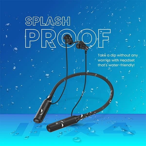 Portronics Harmonics 250 Wireless Bluetooth Headset - Black - Black