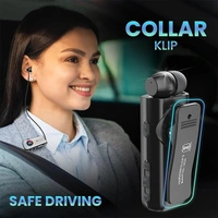 Portronics Harmonics Klip 5 Retractable Bluetooth Calling Earphone - Black - Black