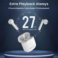 Portronics Harmonics Twins 25 TWS Earbuds with ENC (White)