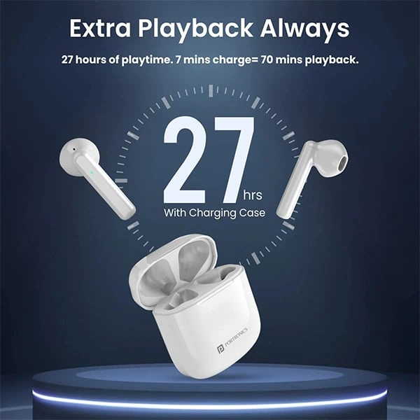 Portronics Harmonics Twins 25 TWS Earbuds with ENC (White)