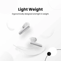 Portronics Harmonics Twins 27 ANC + ENC Noise Cancelling Smart TWS Earbuds Bluetooth Headset - White - White