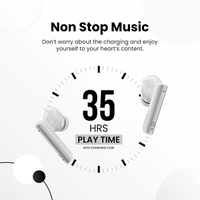 Portronics Harmonics Twins 27 ANC + ENC Noise Cancelling Smart TWS Earbuds Bluetooth Headset - White - White