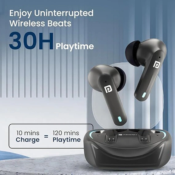 Portronics Harmonics Twins S11 True Wireless in Ear Earbuds - White - White